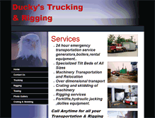 Tablet Screenshot of duckystrucking.com
